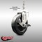 Service Caster 5 Inch 316SS Soft Rubber Wheel Swivel 1/2 Inch Threaded Stem Caster with Brake SCC SCC-SS316TS20S514-SRS-TLB-121315 - alternate 4